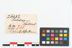 Etikett zu Bronzegürtelhaken (NHMW-PRAE-026032)